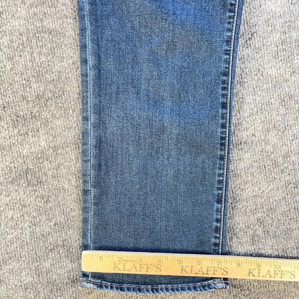 Parker Smith Straight Leg Jeans Womens 32 Blue Stretch Denim Mid Rise - Picture 9 of 9